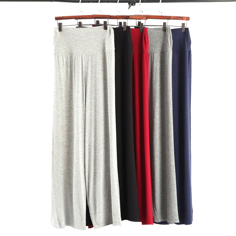 Women'S Pajama Pants Wide Leg Hakama Loose High Waist Home Sports Yoga Pants