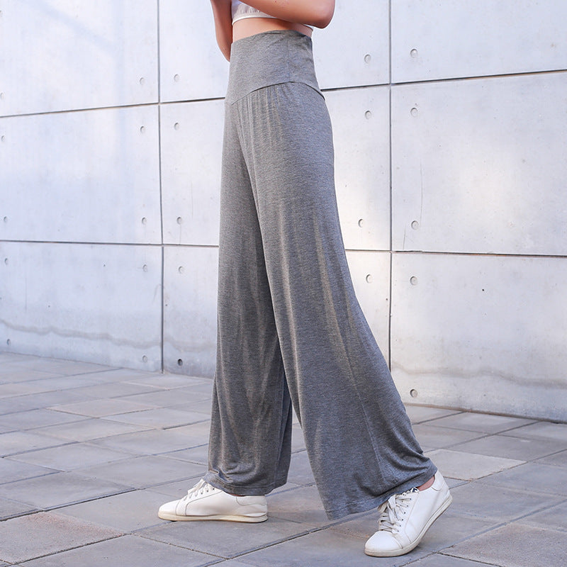 Women'S Pajama Pants Wide Leg Hakama Loose High Waist Home Sports Yoga Pants