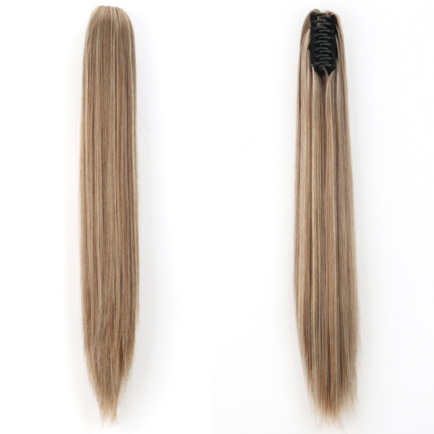 Fashion Ponytail Claw Clip Long Straight Hair Human Wig Fluffy