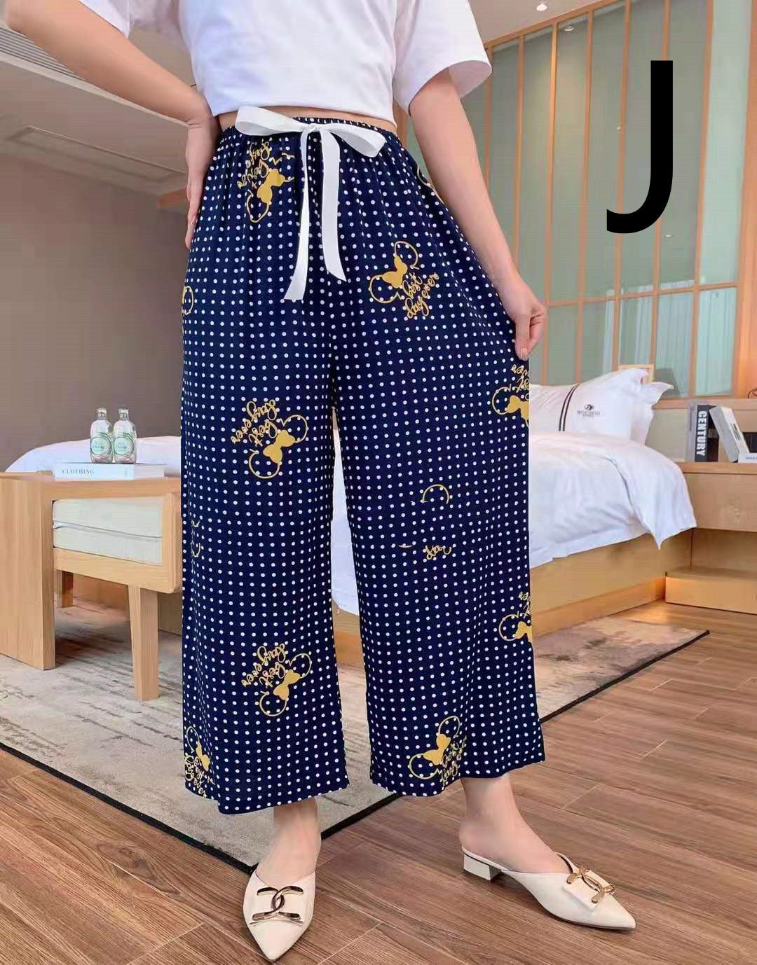 Cotton Silk Pajama Pants, Thin Cotton Silk Wide-leg Pants, Home