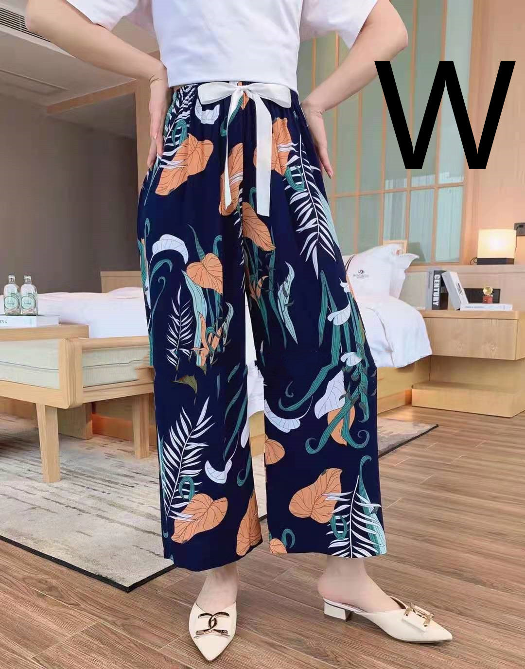 Cotton Silk Pajama Pants, Thin Cotton Silk Wide-leg Pants, Home