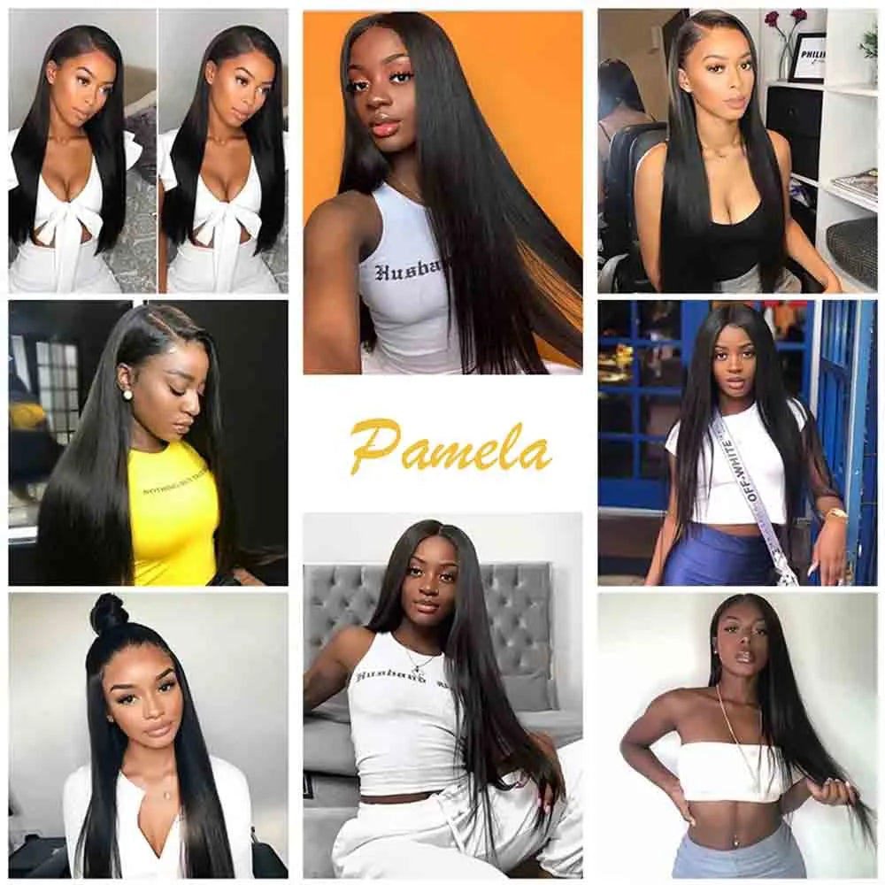 Double Drawn Glueless Wig Pre Plucked Human Hair Ready To Go 250% Density Bone Straight 4x4 13X6 HD Transparent Lace Frontal Wig
