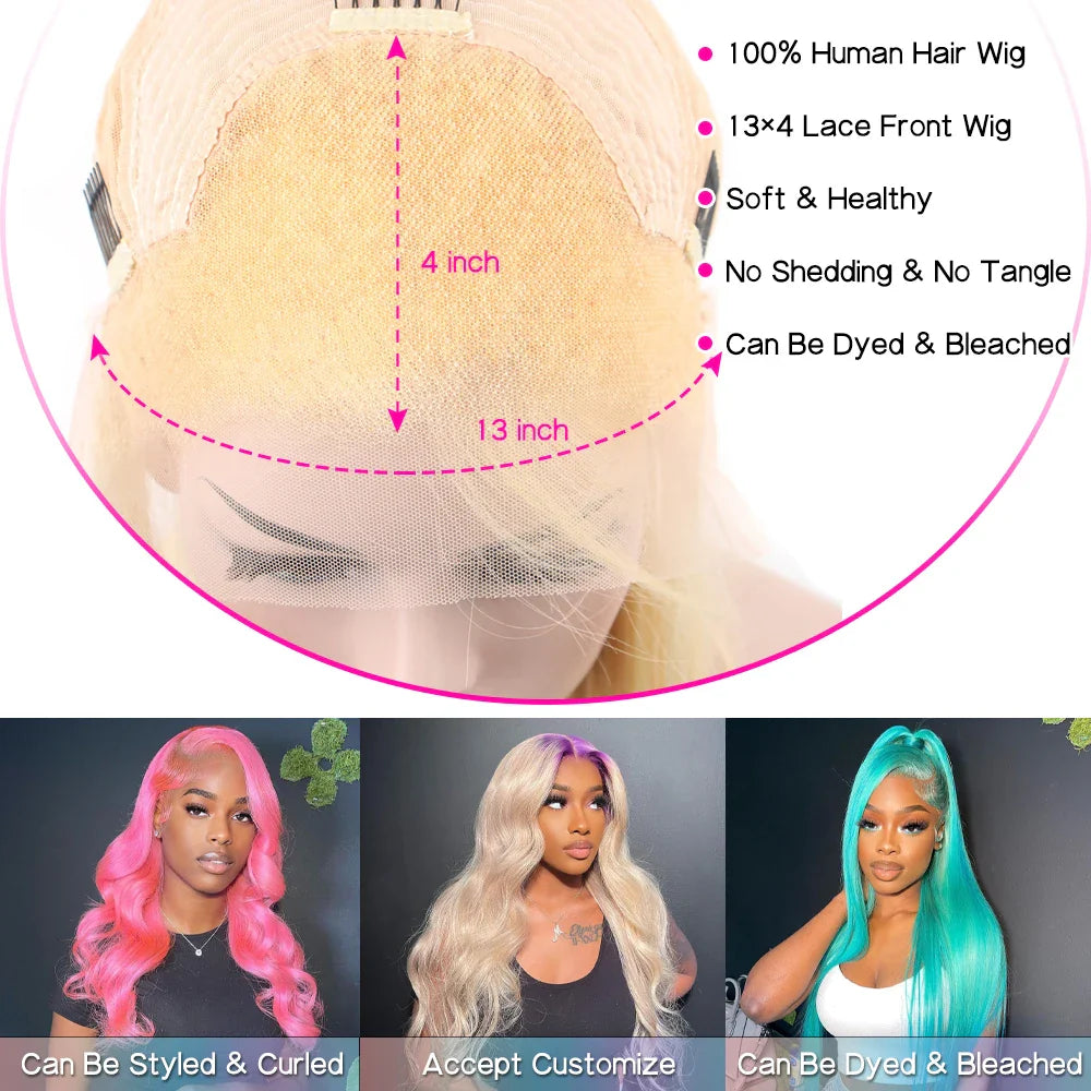 613 Blonde Lace Front Wig Ombre Blonde Kinky Curly Lace Wig T1B/613 Ombre Lace Front Wig 180% Mongolian Human Hair Wig For Women