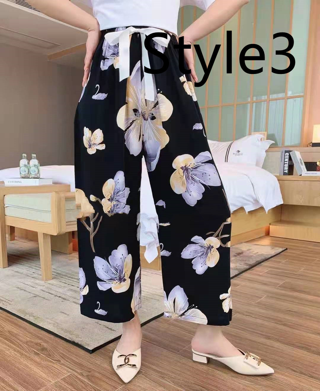 Cotton Silk Pajama Pants, Thin Cotton Silk Wide-leg Pants, Home