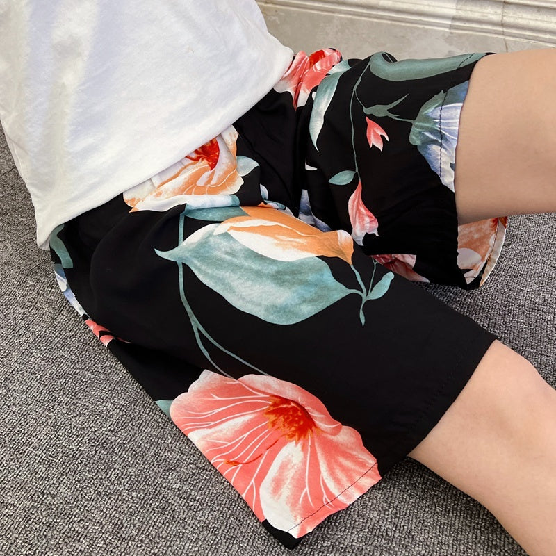 Summer Women's Pajama Pants Cotton Silk Shorts Home Loose