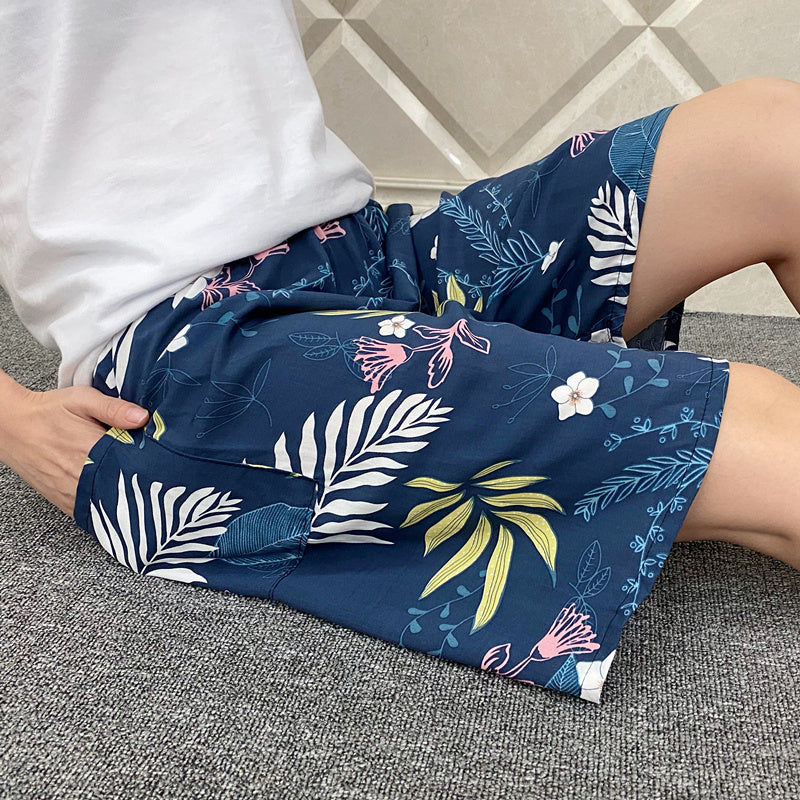 Summer Women's Pajama Pants Cotton Silk Shorts Home Loose