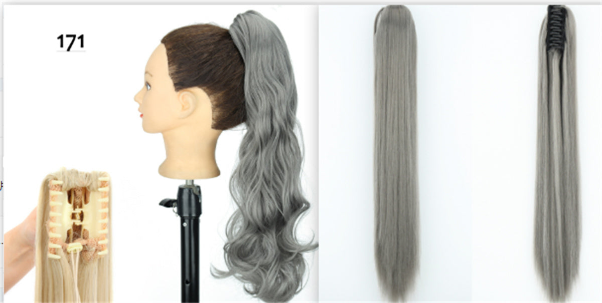 Fashion Ponytail Claw Clip Long Straight Hair Human Wig Fluffy