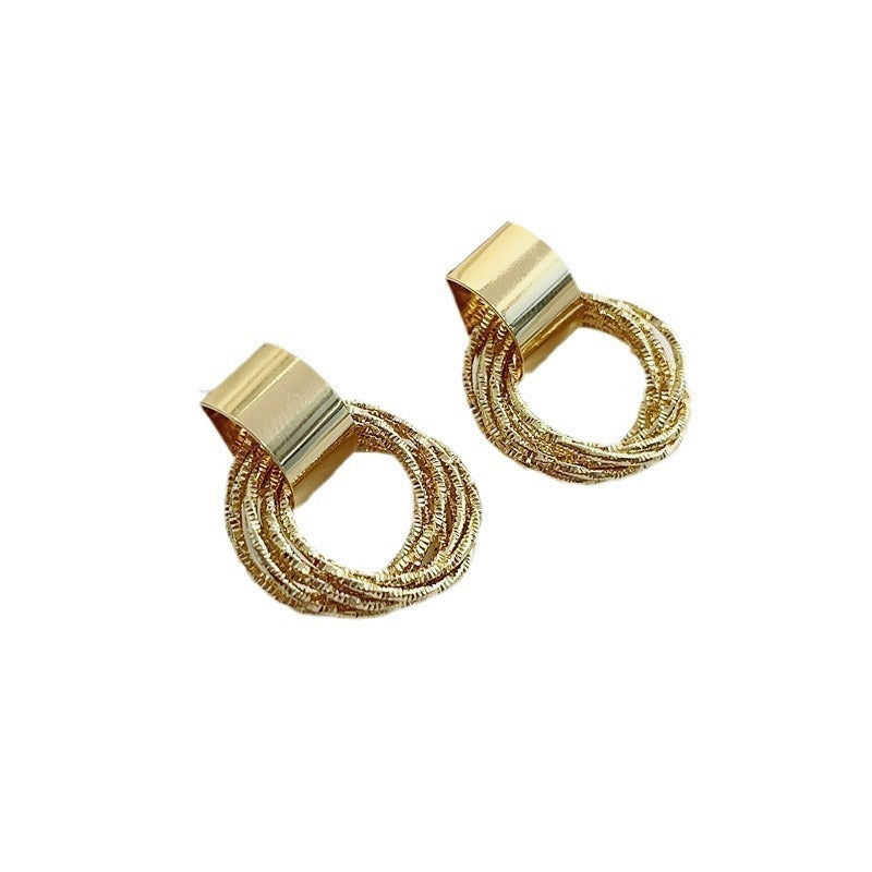 Personalized Heavy Metal High-grade Large Circle Retro Design Earrings