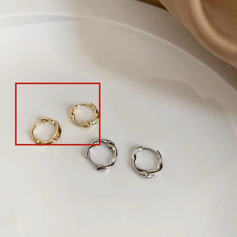 Geometric Irregular Twisted Stud Earrings Simple Women