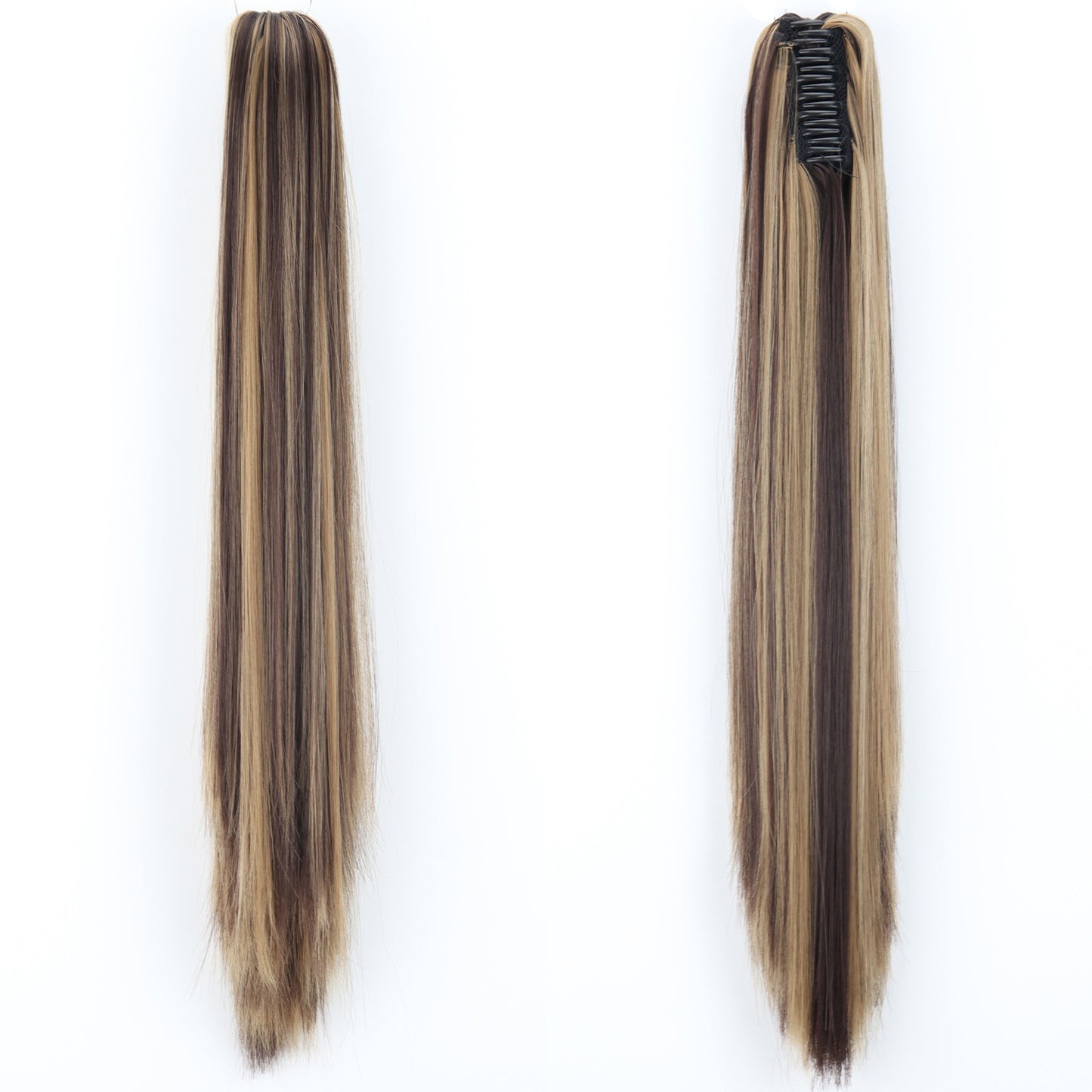 Fashion Ponytail Claw Clip Long Straight Hair Human Wig Fluffy