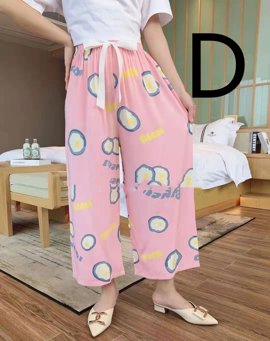 Cotton Silk Pajama Pants, Thin Cotton Silk Wide-leg Pants, Home