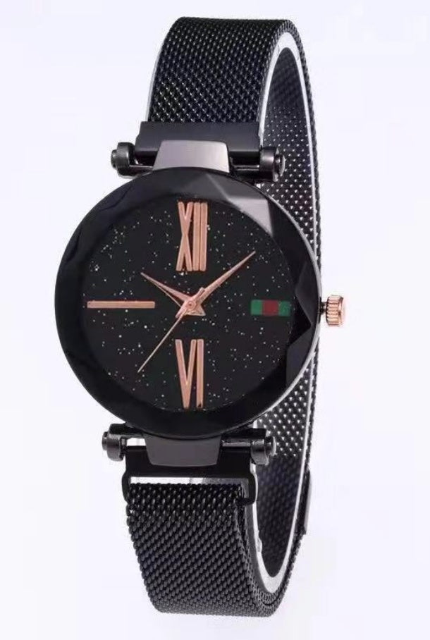 Starry Sky Women's Watch With Magnet Mesh And Diamond Quartz Watch