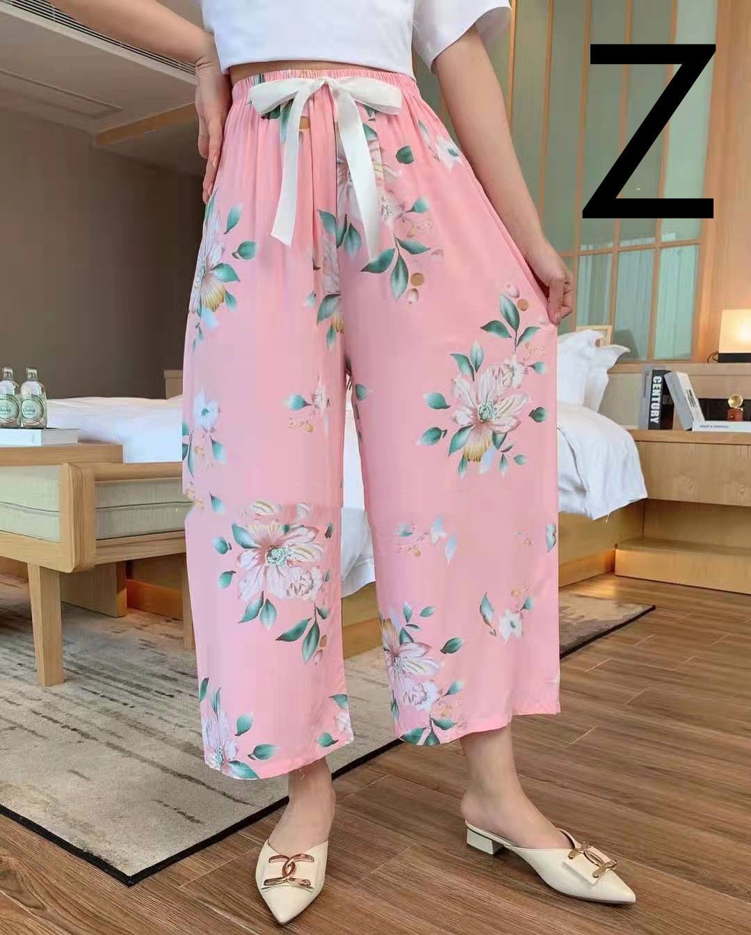 Cotton Silk Pajama Pants, Thin Cotton Silk Wide-leg Pants, Home