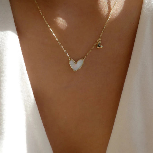 Simple Trend Street Snap Acrylic Heart Necklace Clavicle Chain Neck Chain Women
