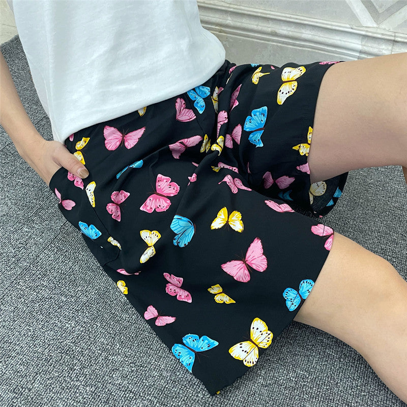 Summer Women's Pajama Pants Cotton Silk Shorts Home Loose