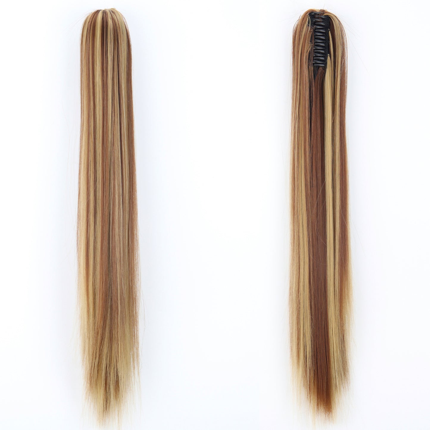 Fashion Ponytail Claw Clip Long Straight Hair Human Wig Fluffy