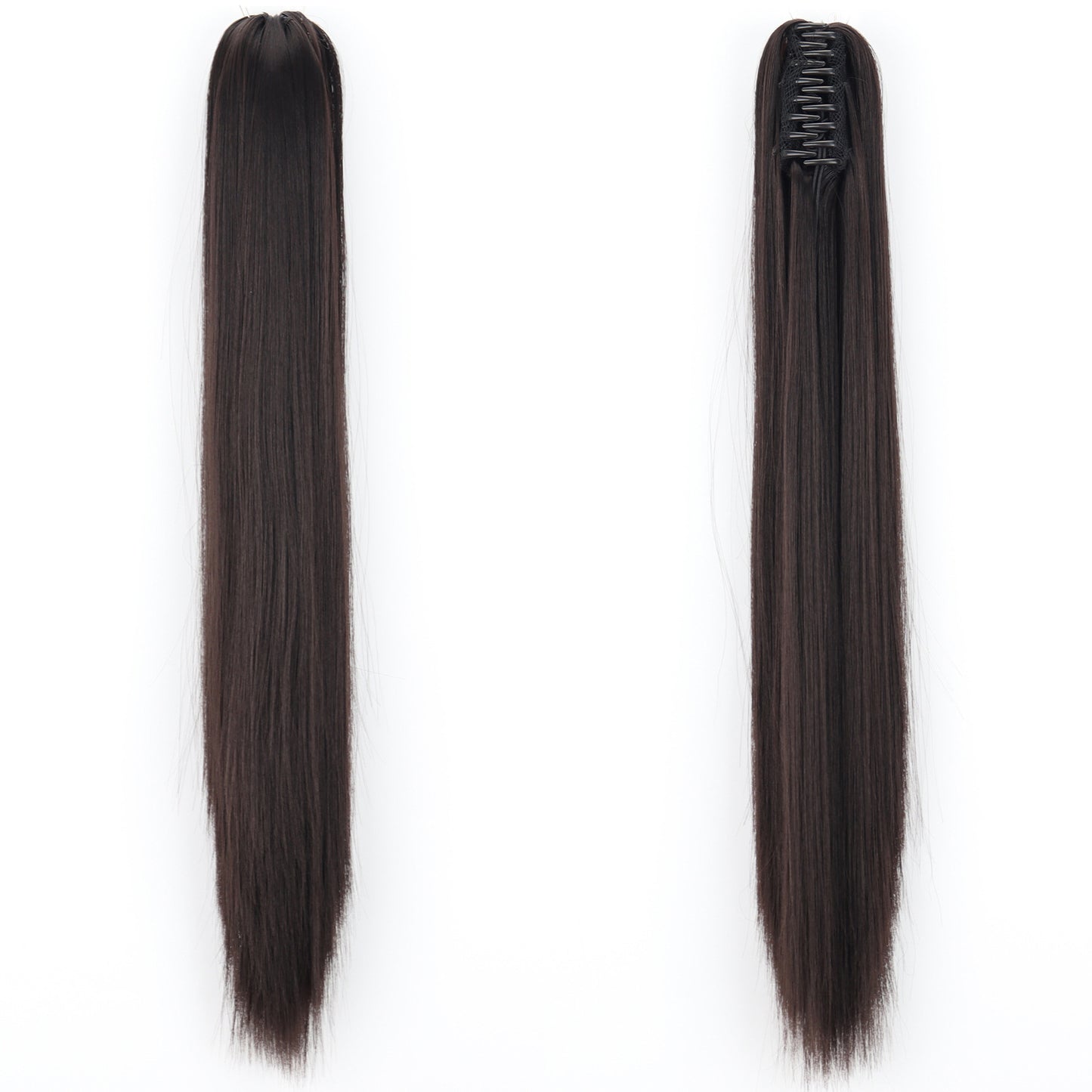 Fashion Ponytail Claw Clip Long Straight Hair Human Wig Fluffy