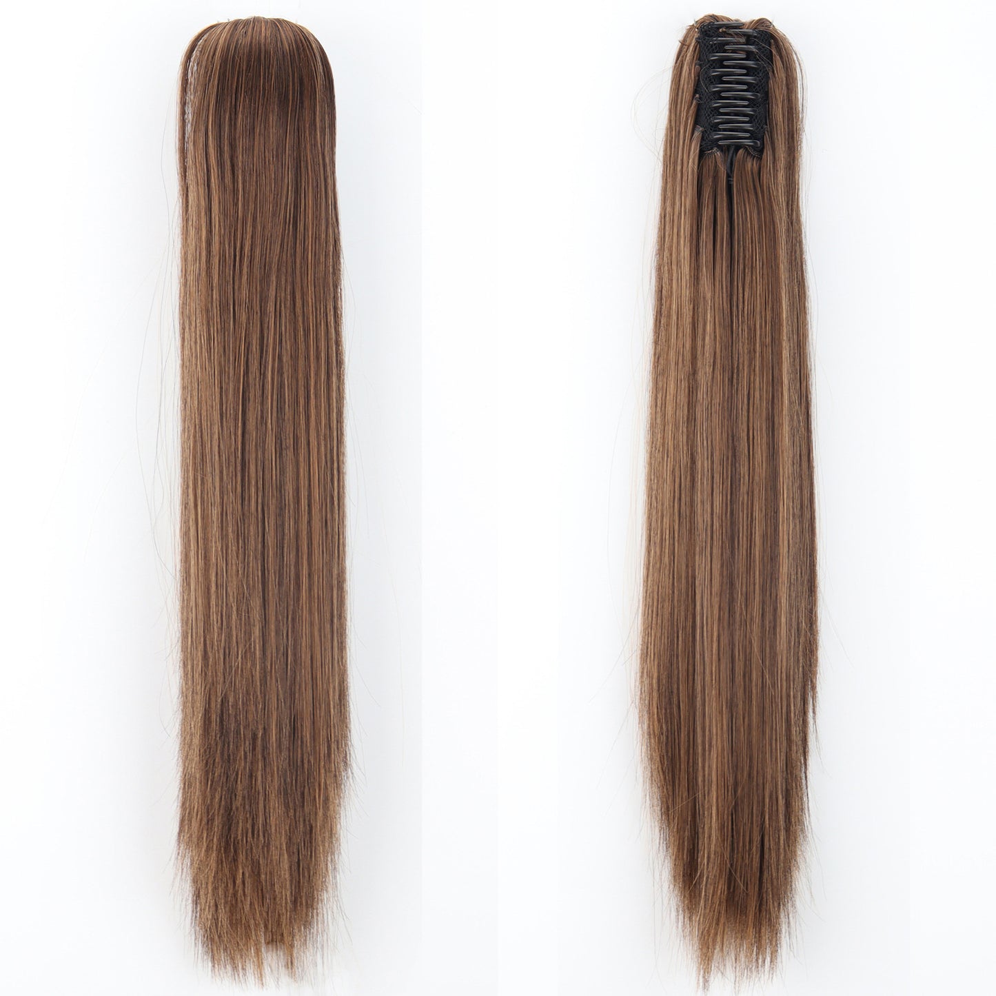 Fashion Ponytail Claw Clip Long Straight Hair Human Wig Fluffy
