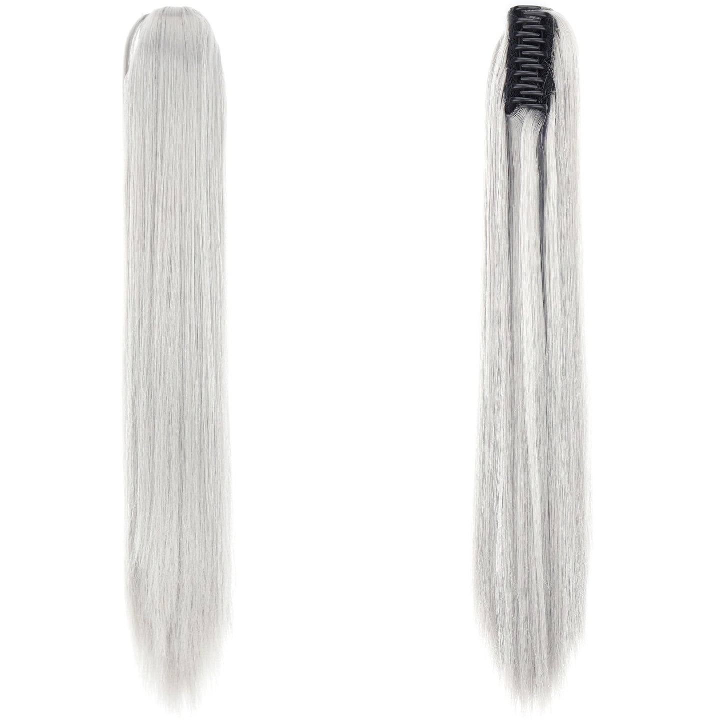 Fashion Ponytail Claw Clip Long Straight Hair Human Wig Fluffy