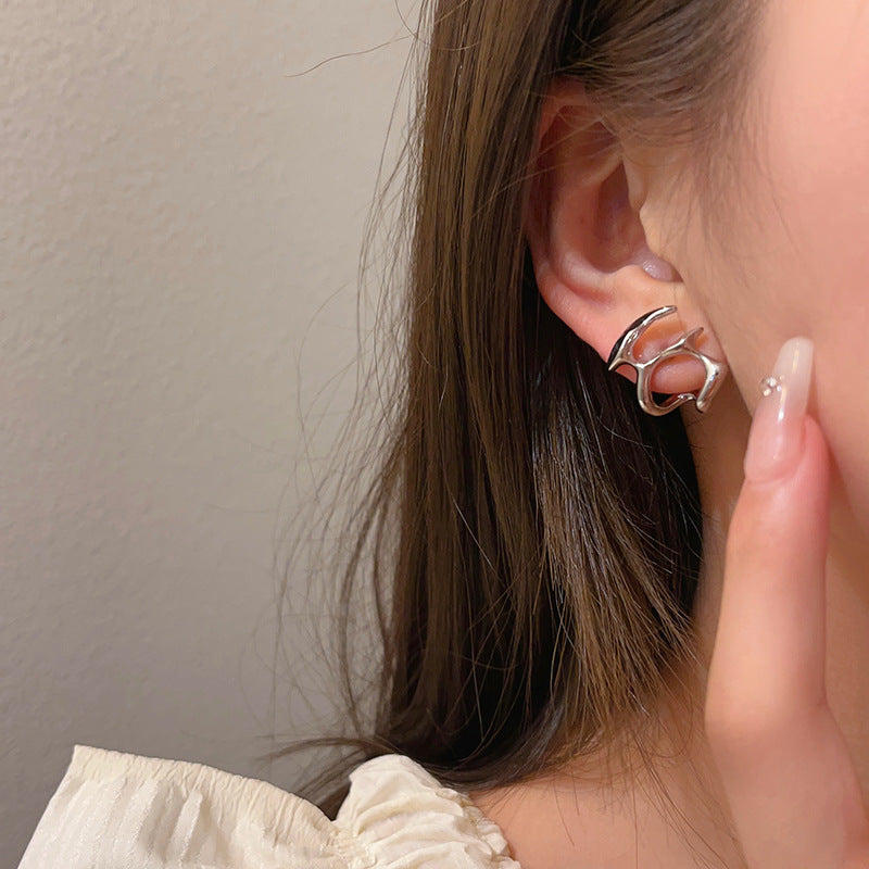 Internet Celebrity Irregular Liquid Stud Earrings For Women Simple