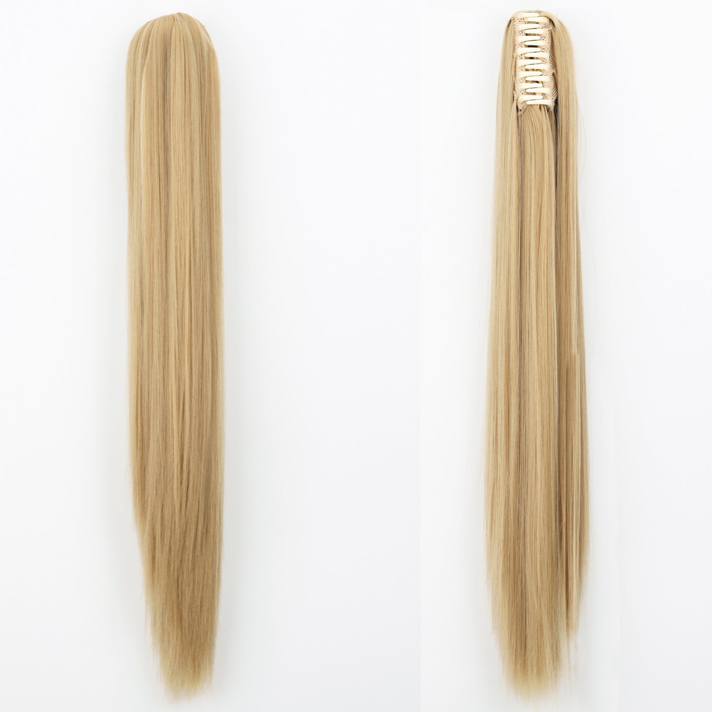 Fashion Ponytail Claw Clip Long Straight Hair Human Wig Fluffy