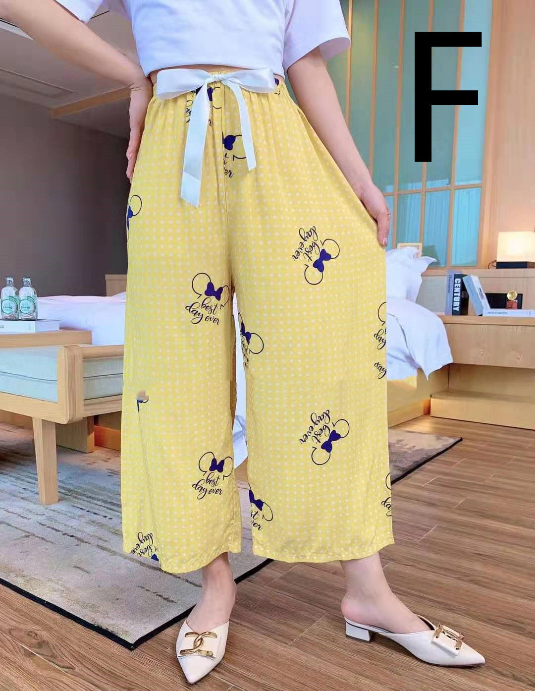 Cotton Silk Pajama Pants, Thin Cotton Silk Wide-leg Pants, Home