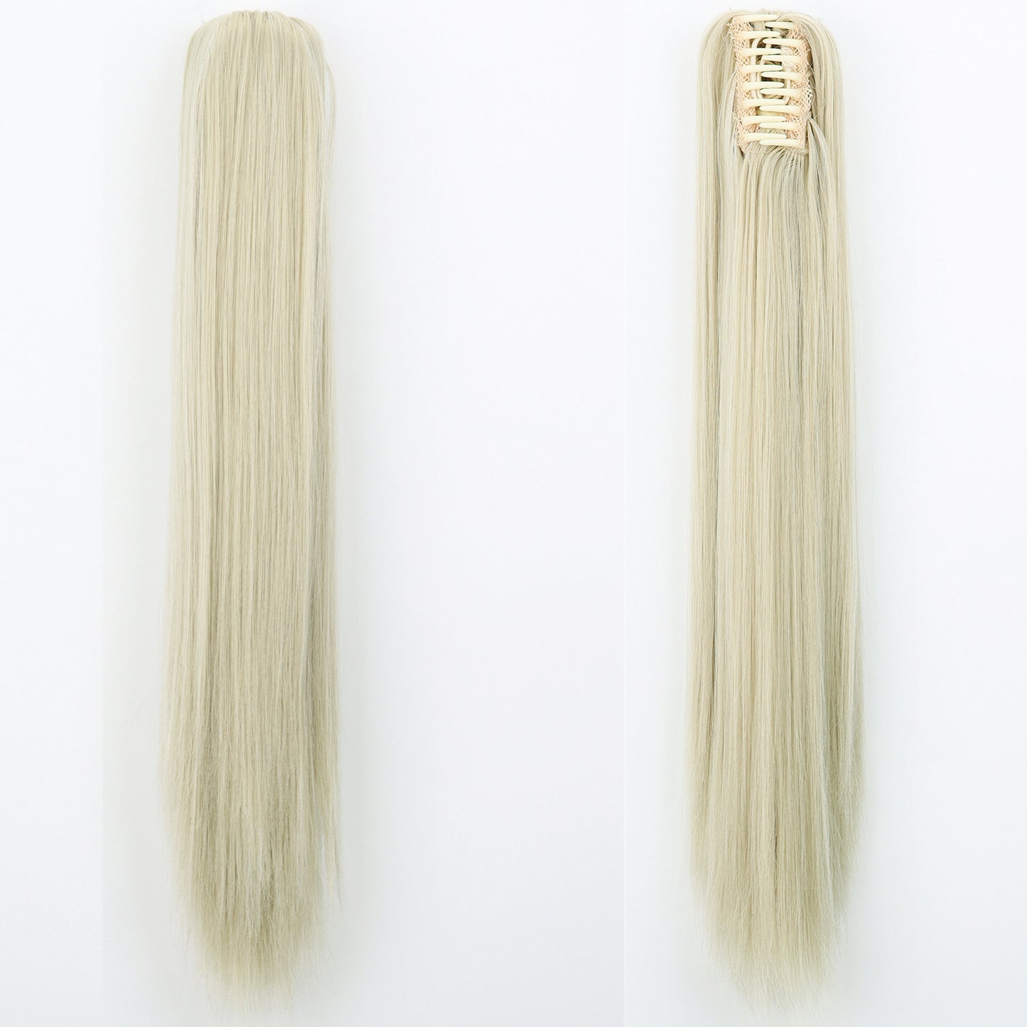 Fashion Ponytail Claw Clip Long Straight Hair Human Wig Fluffy