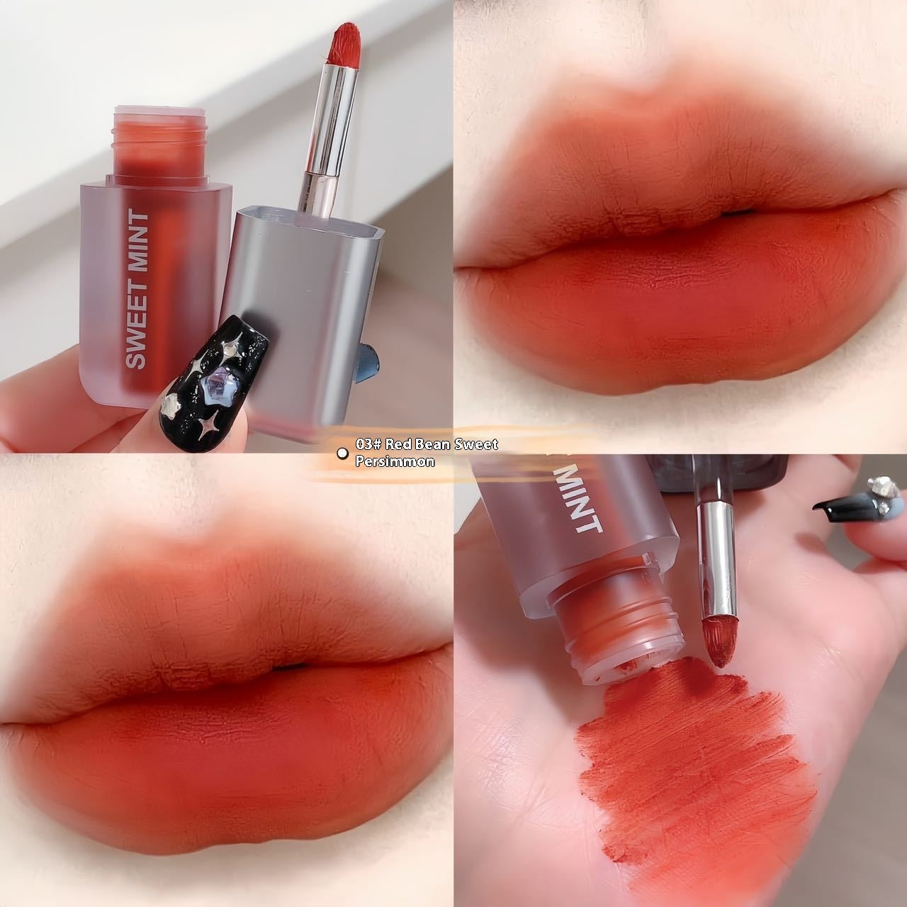 Velvet Lip Lacquer Matte Finish Long Lasting And Does Not Fade No Stain On Cup Lip Mud