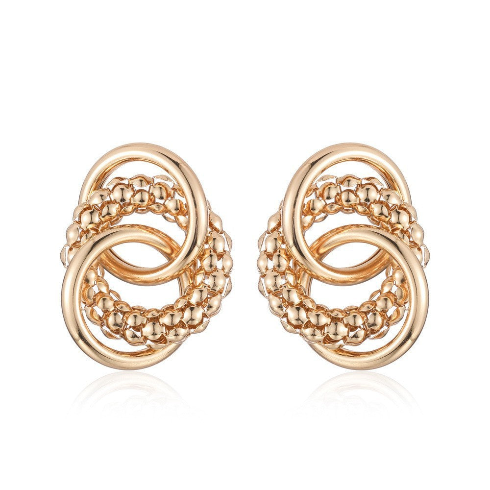 Personalized Heavy Metal High-grade Large Circle Retro Design Earrings