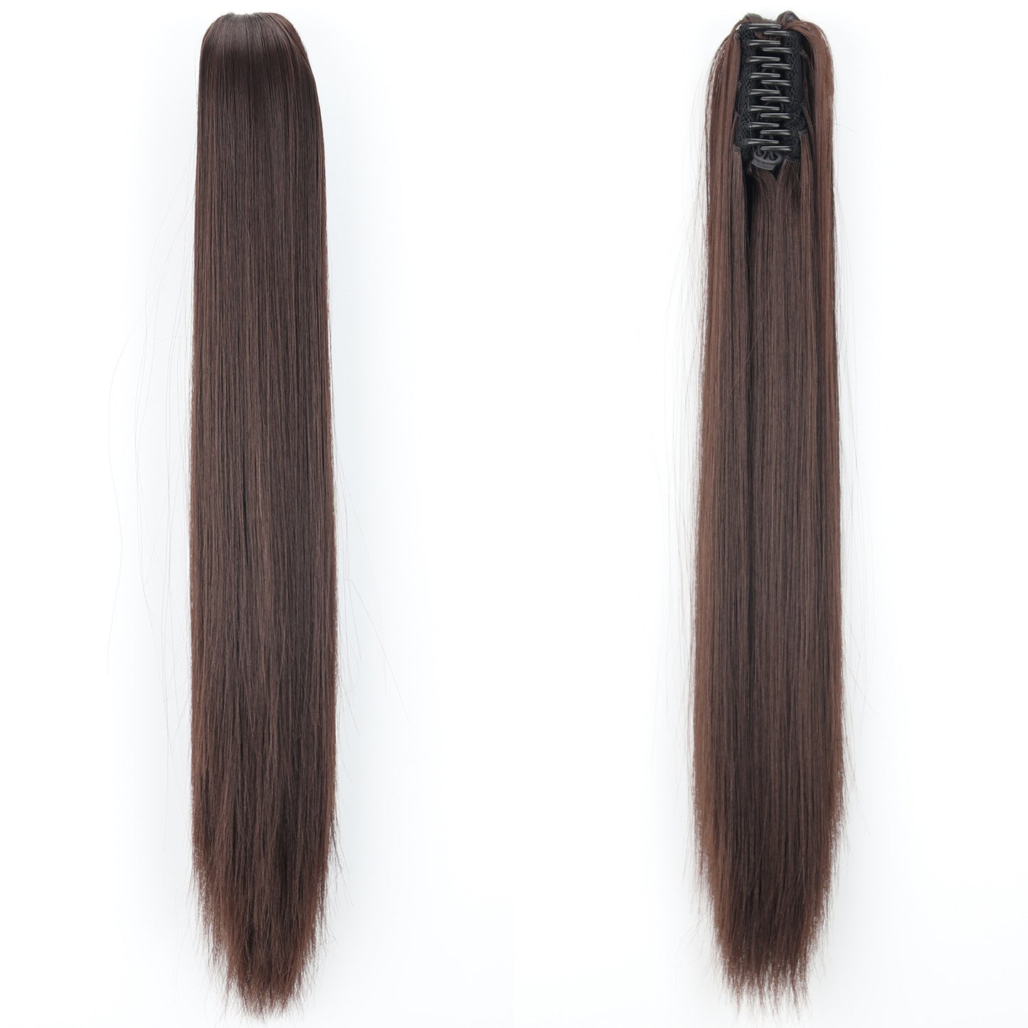 Fashion Ponytail Claw Clip Long Straight Hair Human Wig Fluffy