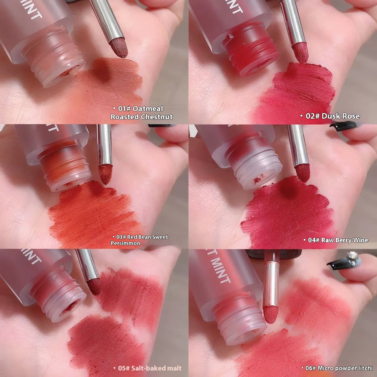 Velvet Lip Lacquer Matte Finish Long Lasting And Does Not Fade No Stain On Cup Lip Mud