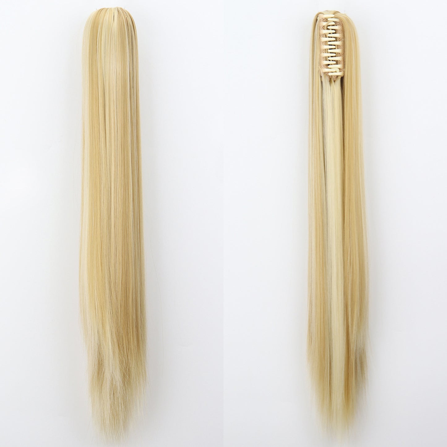 Fashion Ponytail Claw Clip Long Straight Hair Human Wig Fluffy