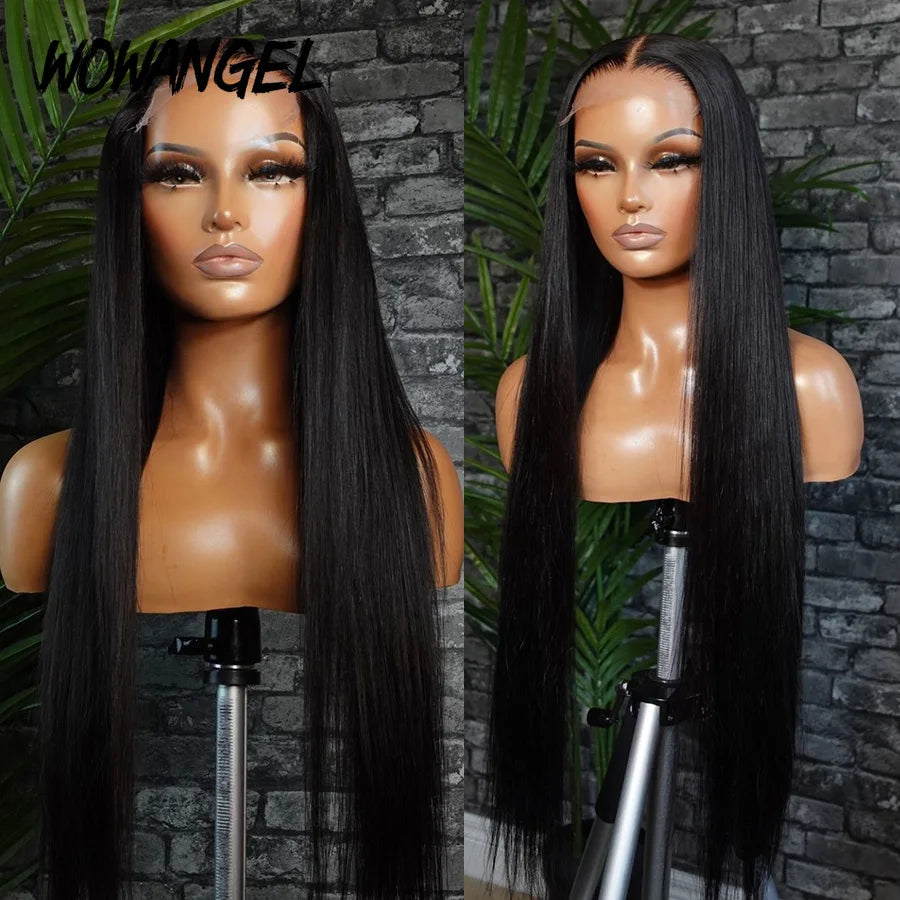 250% Real HD Lace Closure Wig 7X7/6X6/5X5 Closure Wig Pre Plucked Glueless 100% Human Hair Bone Straight Natural Wig For Woman