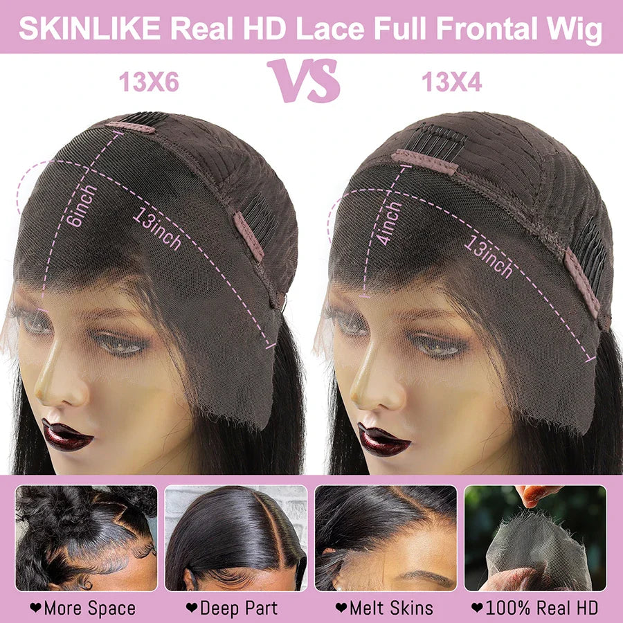 250% Afro Kinky Curly Wigs Real HD Lace Front Wigs Melt Skins Deep Curly 13x6 Full Frontal Human Hair Wigs Glueless For Woman