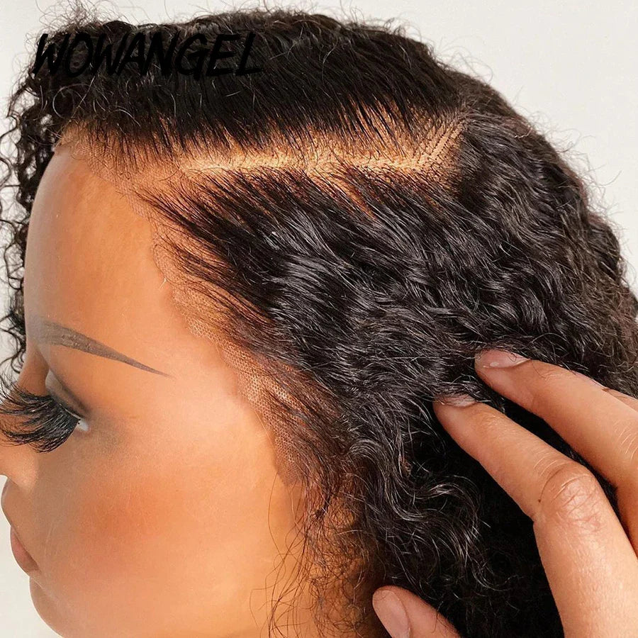 250% Afro Kinky Curly Wigs Real HD Lace Front Wigs Melt Skins Deep Curly 13x6 Full Frontal Human Hair Wigs Glueless For Woman