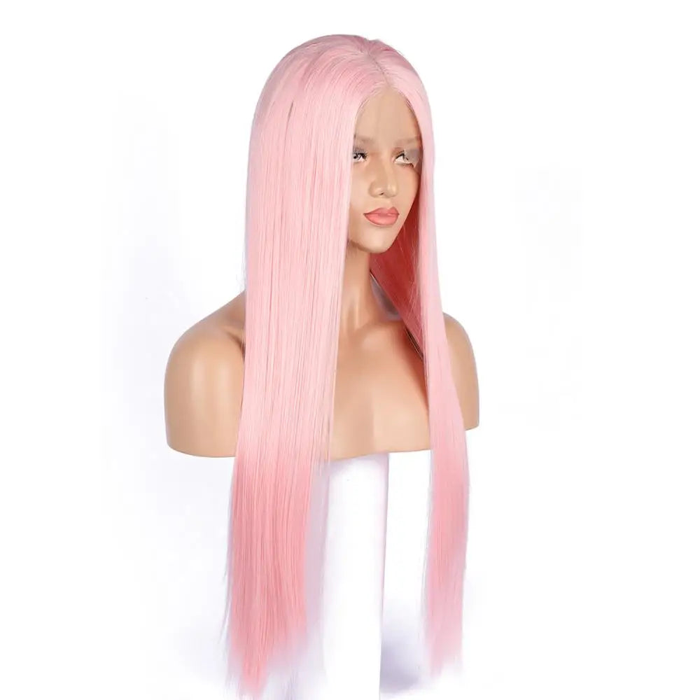 26inch Virgin Hair Baby Pink 13x6 Front Lace Wig Transparent European Human Hair Wigs Pre Plucked with Baby Hair 130density