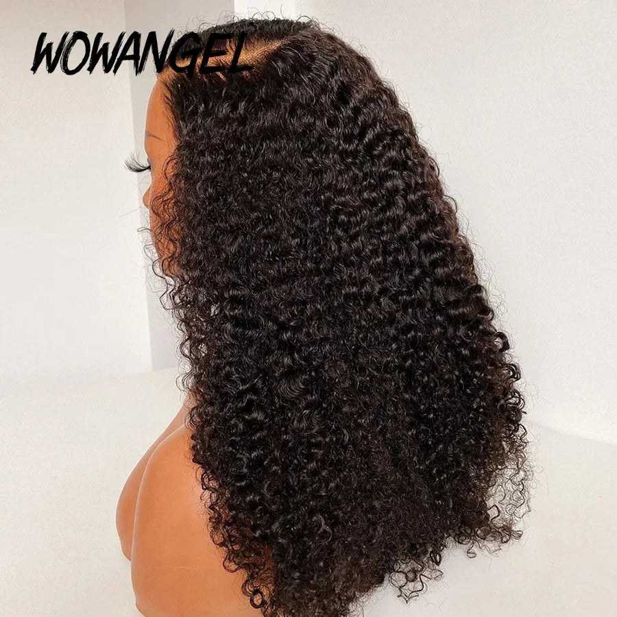 250% Afro Kinky Curly Wigs Real HD Lace Front Wigs Melt Skins Deep Curly 13x6 Full Frontal Human Hair Wigs Glueless For Woman