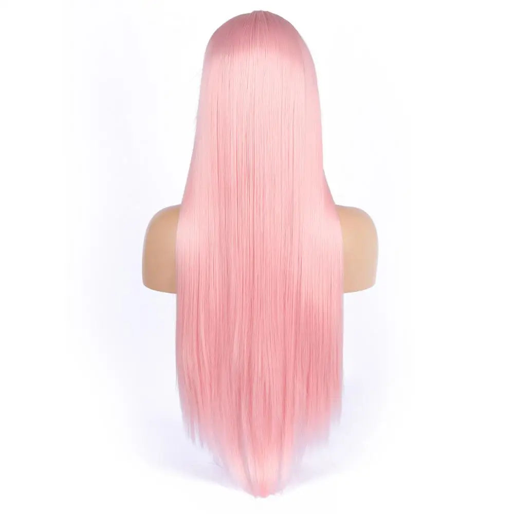 26inch Virgin Hair Baby Pink 13x6 Front Lace Wig Transparent European Human Hair Wigs Pre Plucked with Baby Hair 130density
