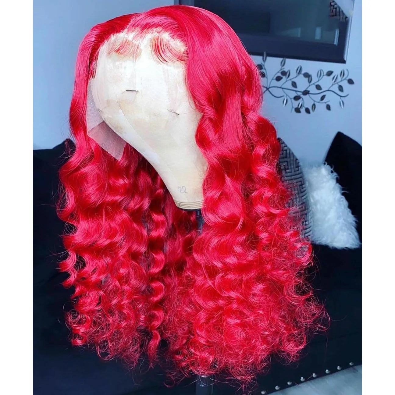 Bright Pink Long Wavy Lace Frontal Wig With Baby Hair Free Part Glueless Lace Wigs Preplucked For Women Natural Hairline
