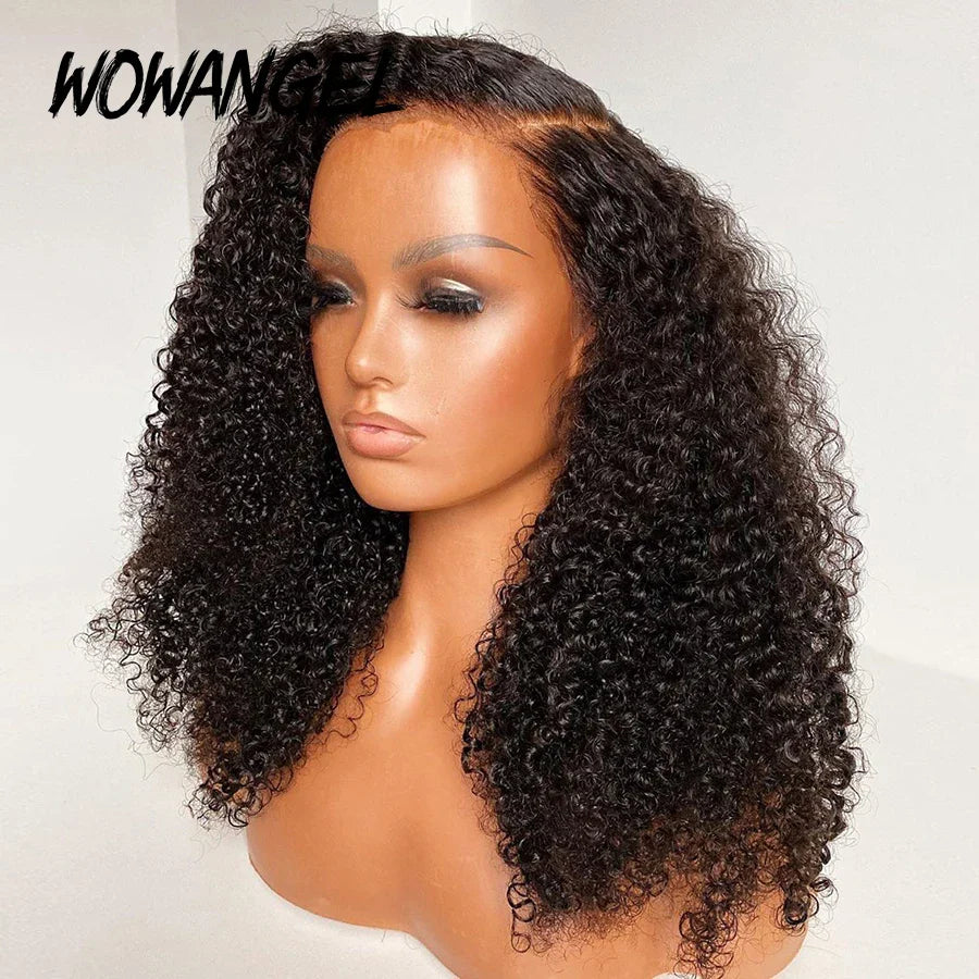 250% Afro Kinky Curly Wigs Real HD Lace Front Wigs Melt Skins Deep Curly 13x6 Full Frontal Human Hair Wigs Glueless For Woman
