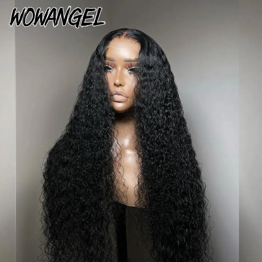 Wow Angel HD Lace Closure Wigs 6X6/5X5/4X4 Wear & Go Glueless Water Wave Wig PrePlucked Natural Hairline Human Hair Curly Wig