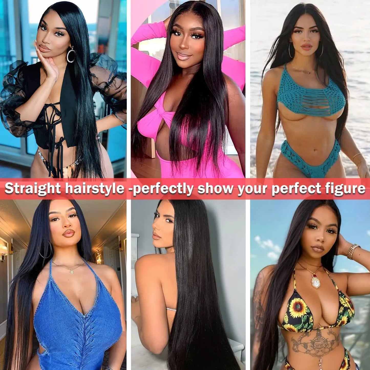 40 46 48 Inches Straight Human Hair Wigs 13x4 HD Lace Frontal Remy Human Hair Wigs for Black Women Brazilian Hair 250 Density