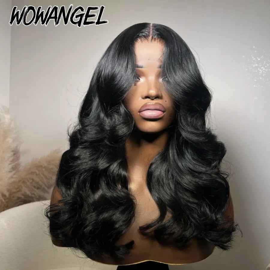 360 HD Lace Front Human Hair Wigs Body Wave Wigs 250% HD Transparent Lace Frontal Wigs 30 32 inch Full Lace Wigs Pre Plucked