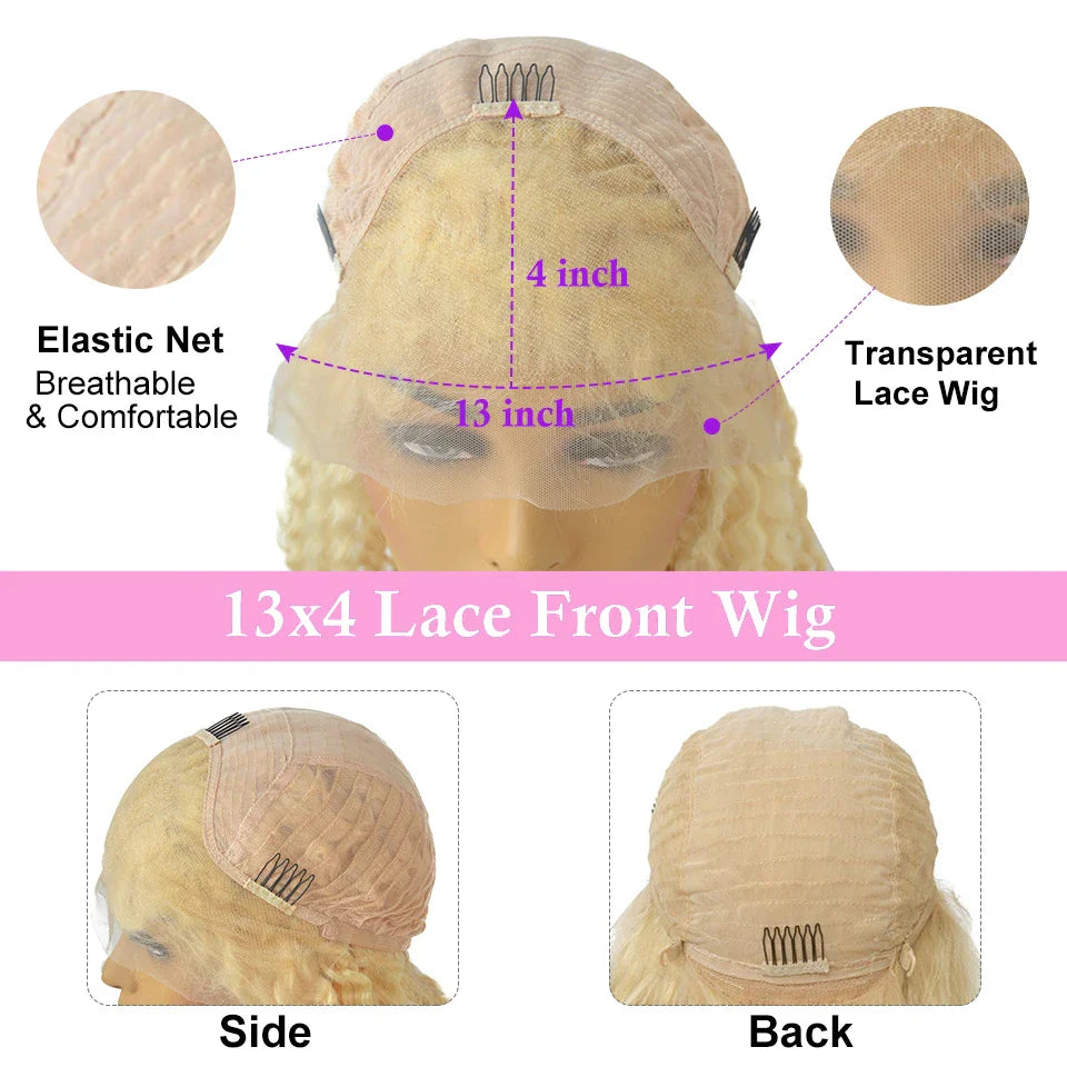 Chocolate Brown 13X4 Lace Front Human Hair Wig 30 Inches Guleless Lace Frontal Body Wave Wigs Brazilian Remy Wigs For Women