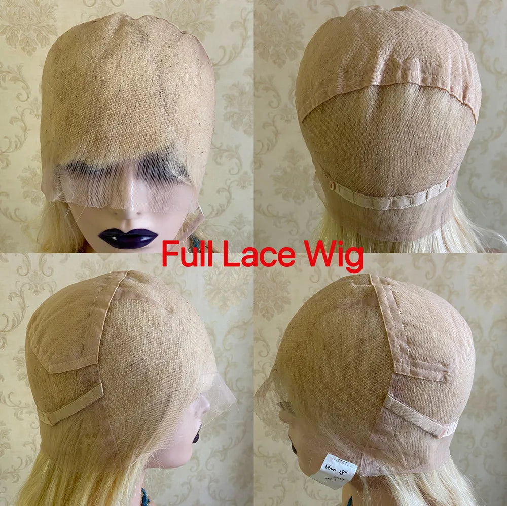 Glueless Ombre Pink Blonde with Dark Roots HD Transparent Lace Front Wigs Human Hair for Women Wavy Full Lace Wigs Pre plucked