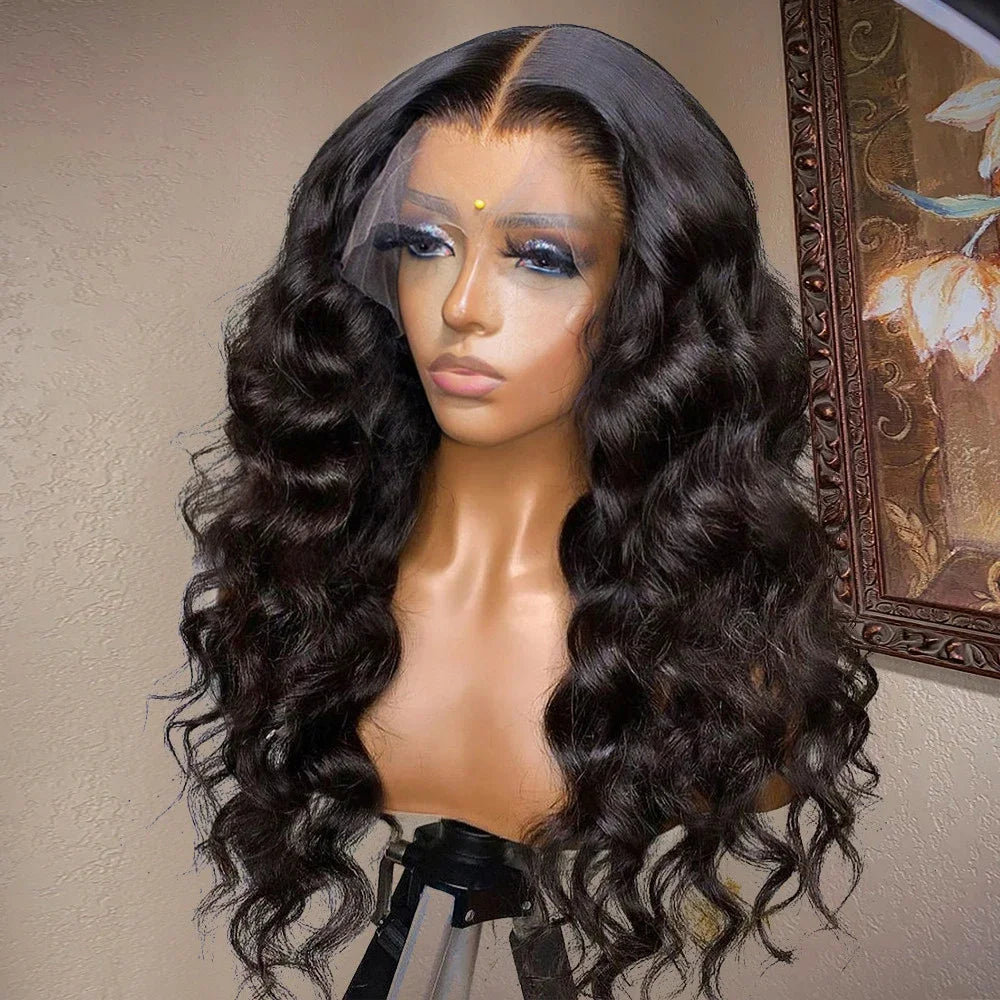 Wear To Go Loose Deep Wave Wigs Human Hair Pre Plucked Cut 30Inch Lace Frontal Human Hair Wigs 4x4 Loose Wave Closure Wigs