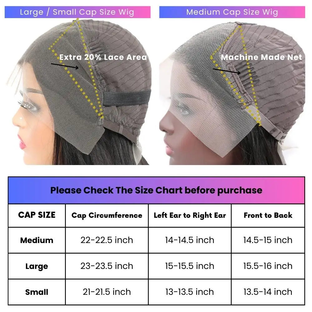 Small/ Large Cap Size Straight Bob Wig Lace Front Human Hair Wig Brazilian 13x4 Lace Frontal Wig Pre Plucked Remy Short Bob Wig