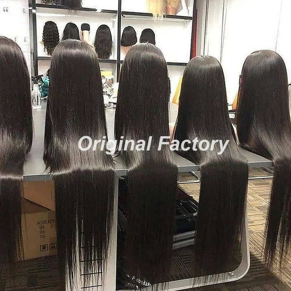 40 46 48 Inches Straight Human Hair Wigs 13x4 HD Lace Frontal Remy Human Hair Wigs for Black Women Brazilian Hair 250 Density