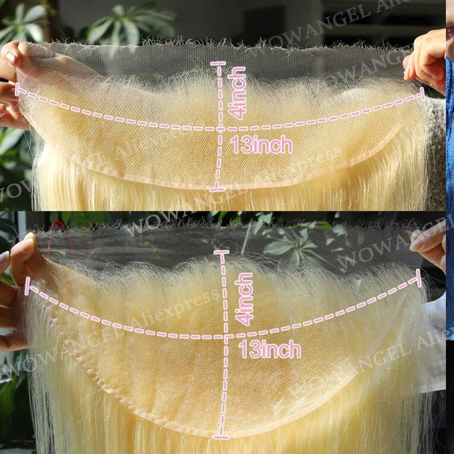 13x6 HD Lace Frontal Body Wave 613 Blonde Hair Ultra Thin Lace Frontal Closure Only Ear to Ear HD Transparent Lace Deep Part