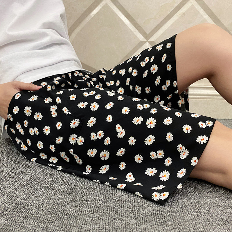 Summer Women's Pajama Pants Cotton Silk Shorts Home Loose